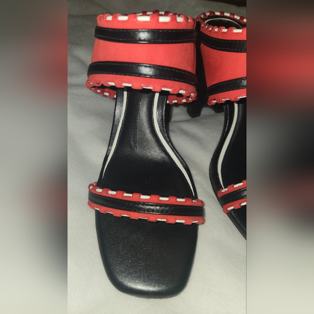 Antonio Melani Red and Black Women's Sandals - Picture 3 of 8